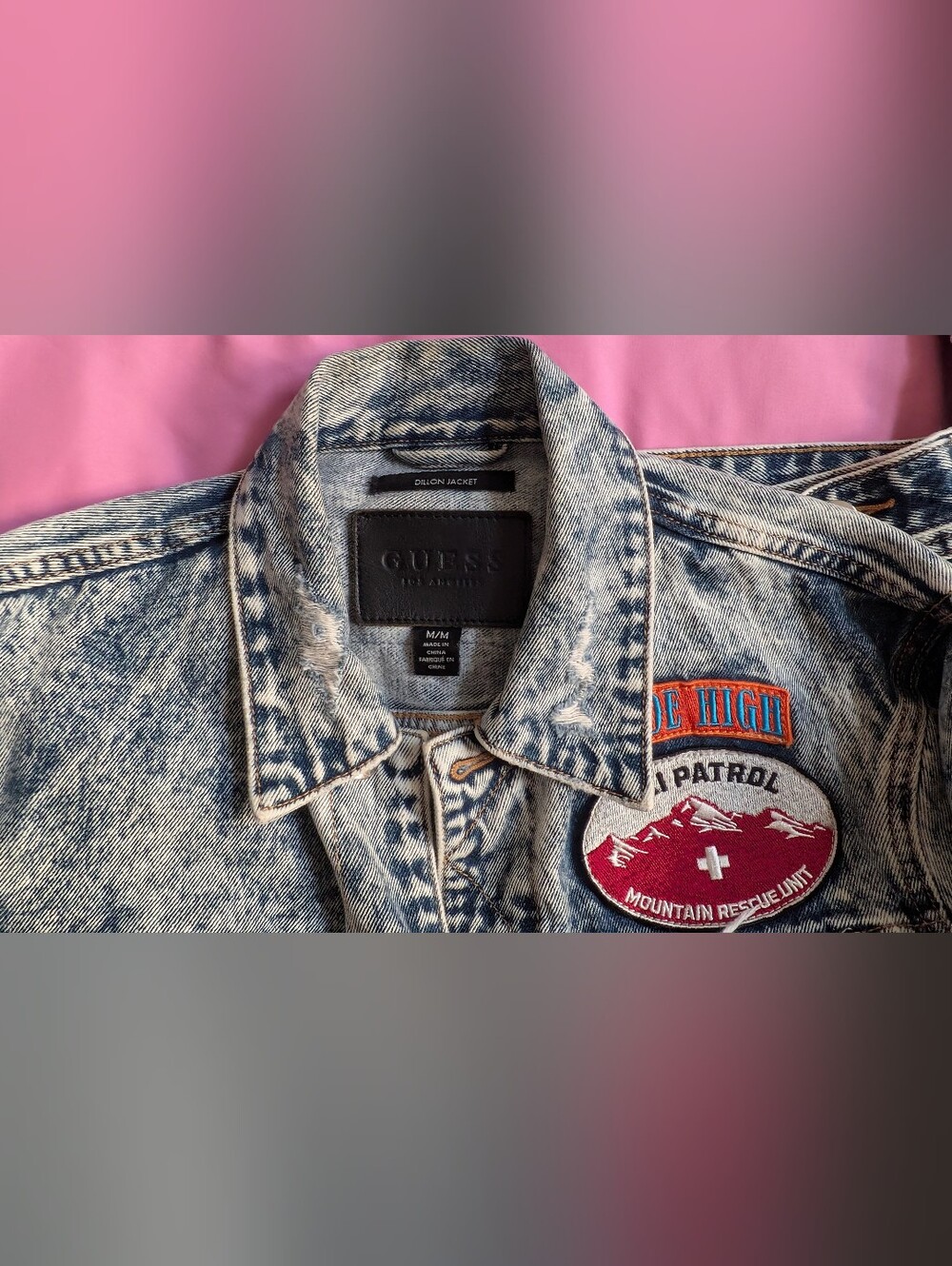 Guess Dillon Jacket, Patchwork, Size M